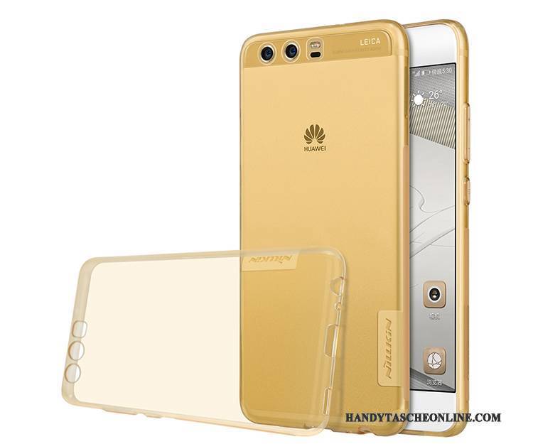 Hülle Huawei P10 Weiche Handyhüllen Gold, Case Huawei P10 Taschen Transparent