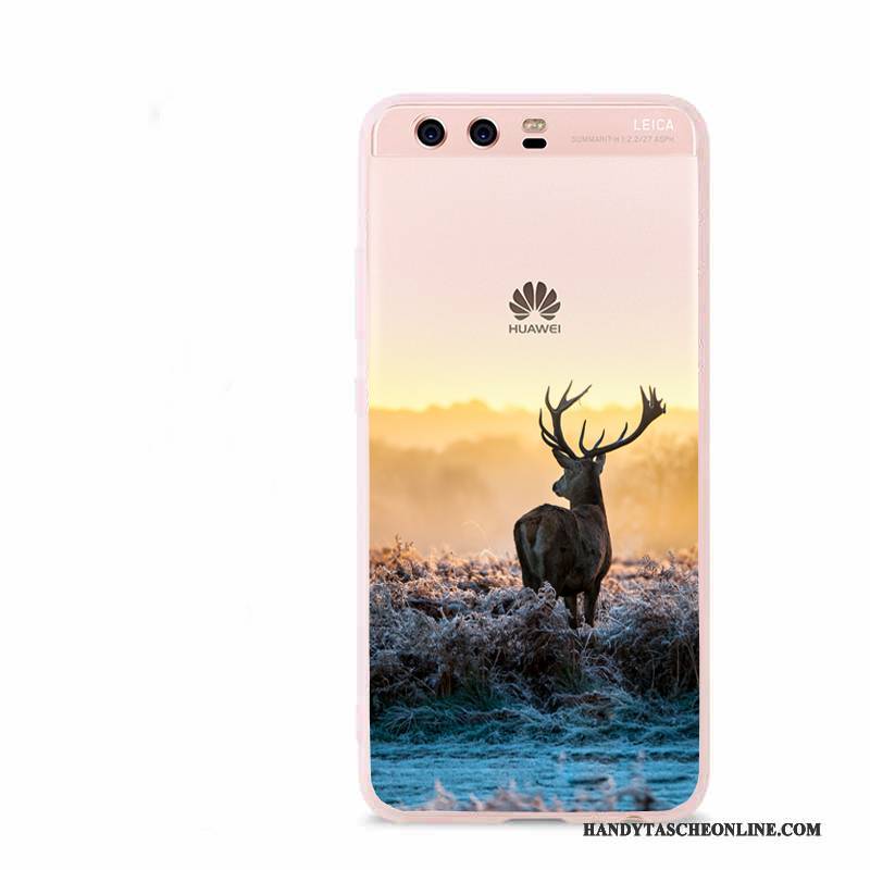 Hülle Huawei P10 Weiche Rosa Handyhüllen, Case Huawei P10 Schutz Trend Anti-sturz