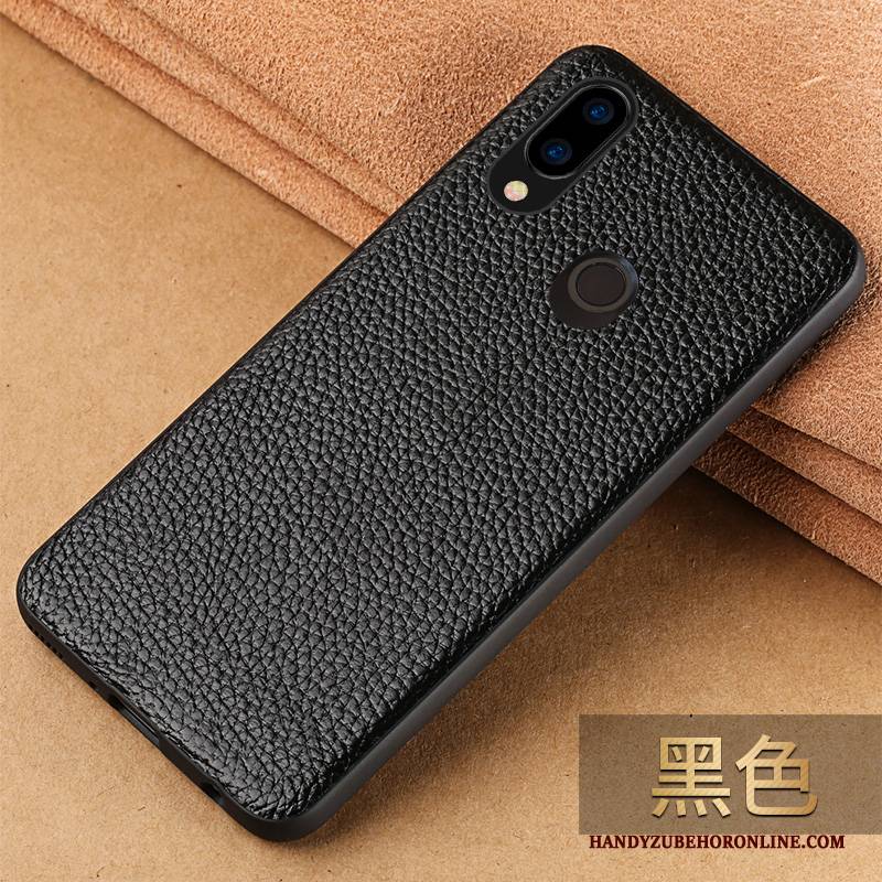 Hülle Huawei P20 Lite Leder Trend Schwarz, Case Huawei P20 Lite Lederhülle Business Handyhüllen