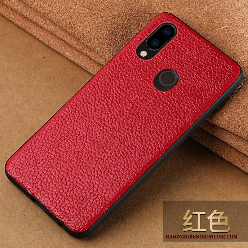 Hülle Huawei P20 Lite Leder Trend Schwarz, Case Huawei P20 Lite Lederhülle Business Handyhüllen