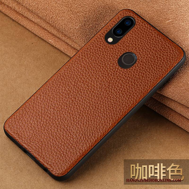 Hülle Huawei P20 Lite Leder Trend Schwarz, Case Huawei P20 Lite Lederhülle Business Handyhüllen