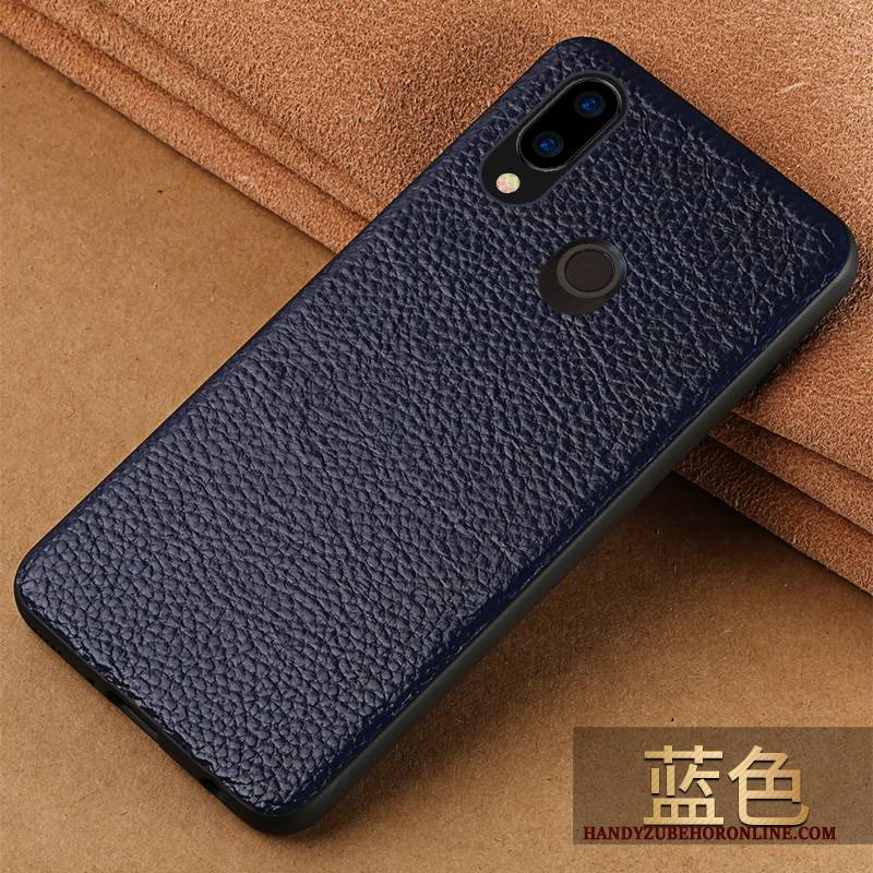 Hülle Huawei P20 Lite Leder Trend Schwarz, Case Huawei P20 Lite Lederhülle Business Handyhüllen