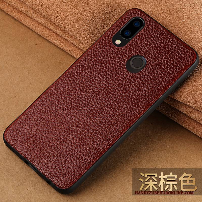 Hülle Huawei P20 Lite Leder Trend Schwarz, Case Huawei P20 Lite Lederhülle Business Handyhüllen