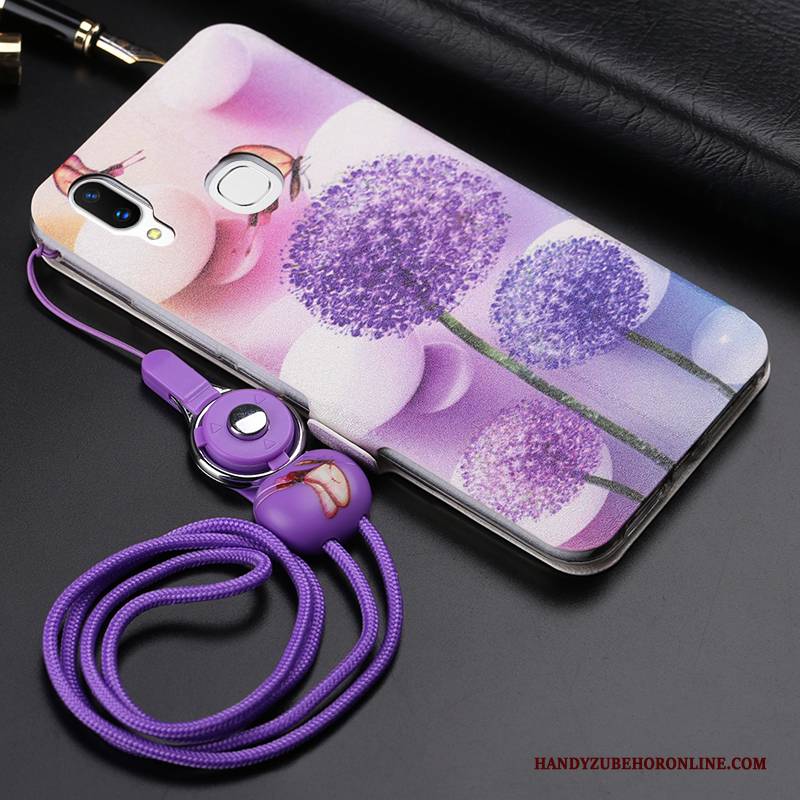 Hülle Huawei P20 Lite Lederhülle Anti-sturz Lila, Case Huawei P20 Lite Folio Handyhüllen