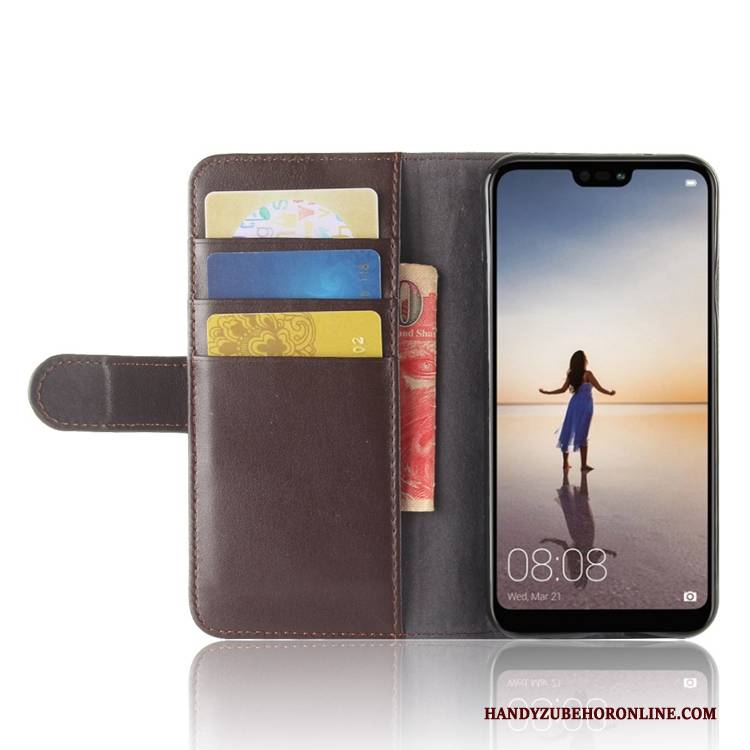 Hülle Huawei P20 Lite Lederhülle Karte Anti-sturz, Case Huawei P20 Lite Taschen Handyhüllen Business