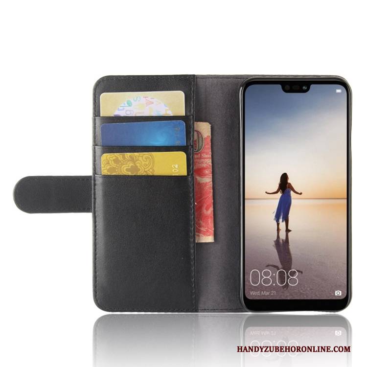 Hülle Huawei P20 Lite Lederhülle Karte Anti-sturz, Case Huawei P20 Lite Taschen Handyhüllen Business