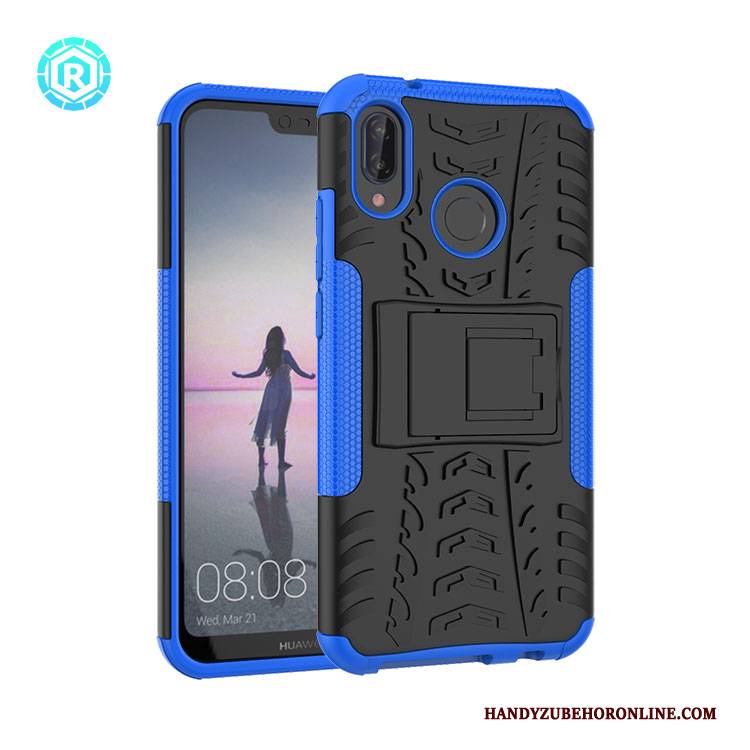 Hülle Huawei P20 Lite Taschen Anti-sturz Drei Verteidigungen, Case Huawei P20 Lite Halterung Rüstung Handyhüllen