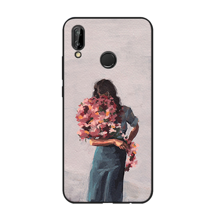 Hülle Huawei P20 Lite Taschen Grün Kunst, Case Huawei P20 Lite Schutz Schwarz Handyhüllen