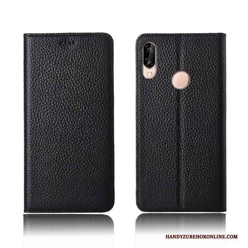 Hülle Huawei P20 Lite Taschen Litchi Neu, Case Huawei P20 Lite Schutz Anti-sturz Handyhüllen