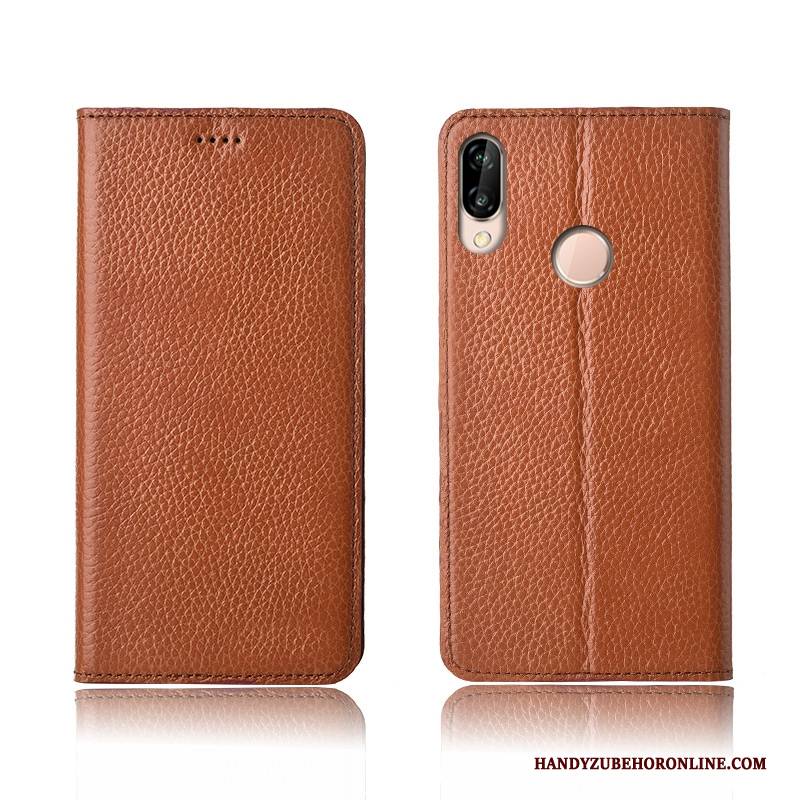 Hülle Huawei P20 Lite Taschen Litchi Neu, Case Huawei P20 Lite Schutz Anti-sturz Handyhüllen