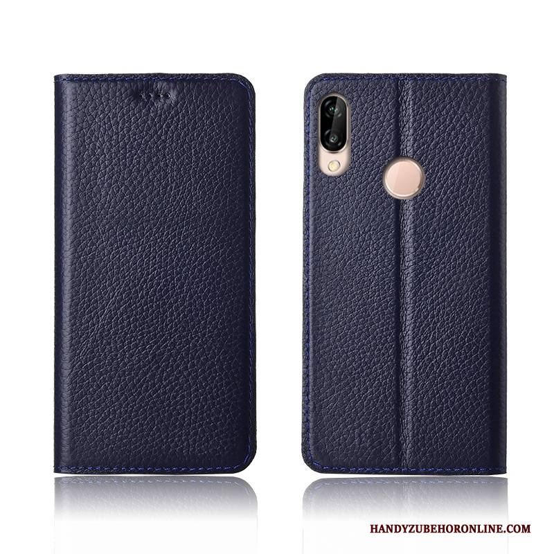 Hülle Huawei P20 Lite Taschen Litchi Neu, Case Huawei P20 Lite Schutz Anti-sturz Handyhüllen