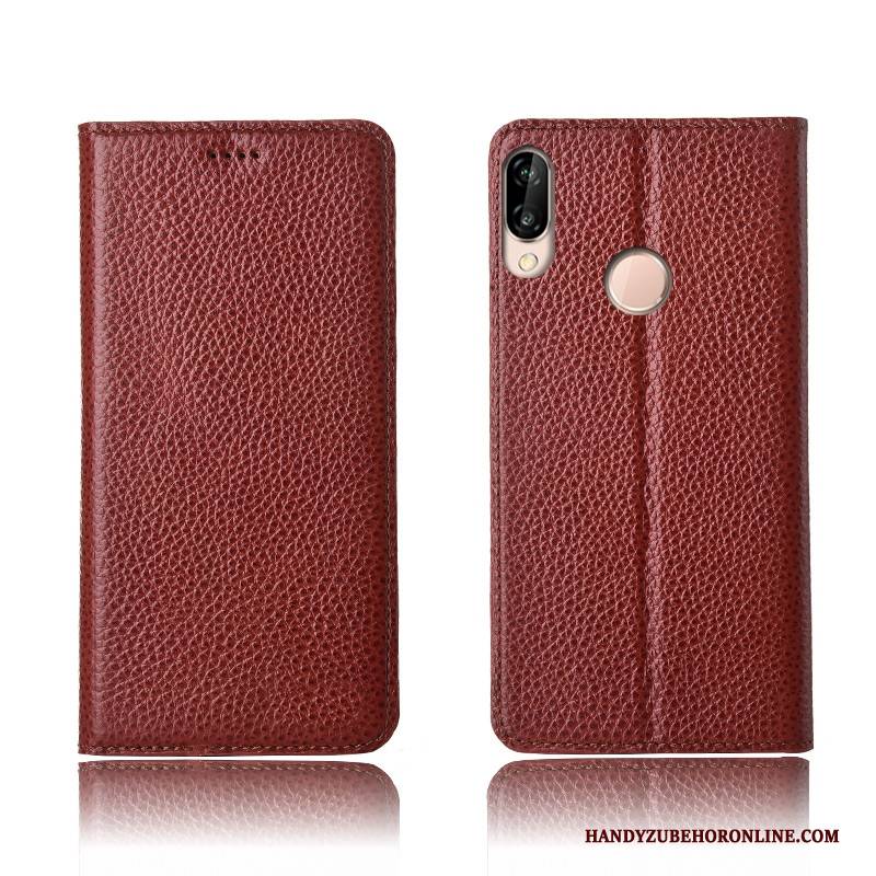 Hülle Huawei P20 Lite Taschen Litchi Neu, Case Huawei P20 Lite Schutz Anti-sturz Handyhüllen