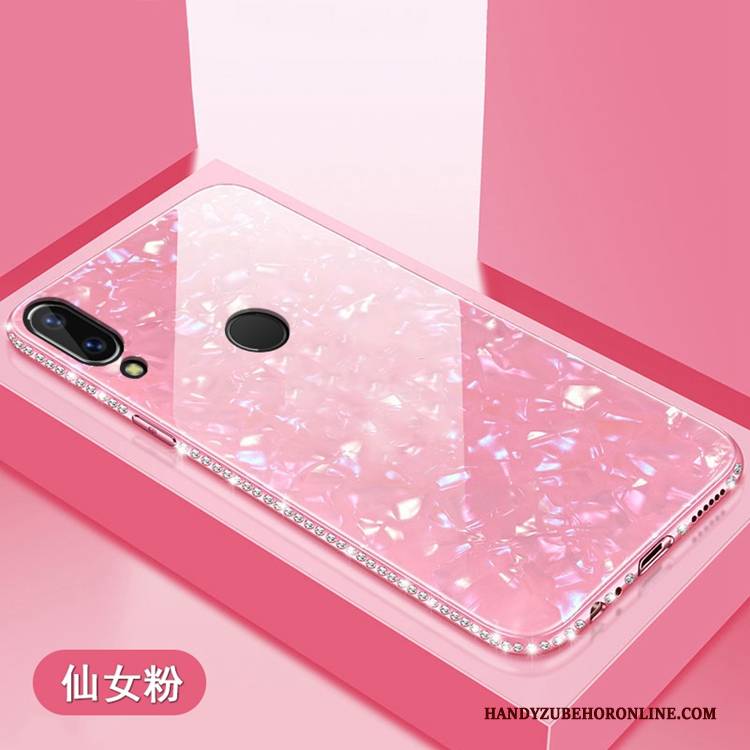 Hülle Huawei P20 Lite Weiche Rosa Anti-sturz, Case Huawei P20 Lite Strass Handyhüllen