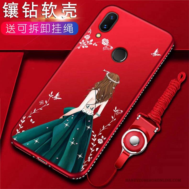 Hülle Huawei P20 Lite Weiche Rot Dünne, Case Huawei P20 Lite Silikon Anti-sturz Handyhüllen