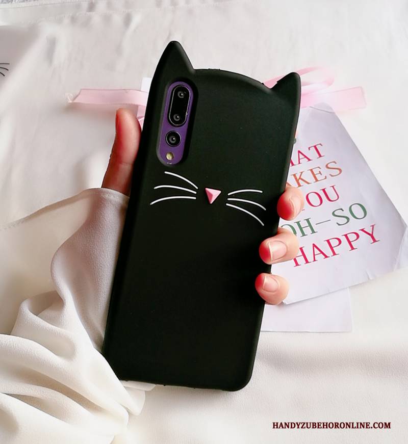 Hülle Huawei P20 Pro Karikatur Schwarz Nette, Case Huawei P20 Pro Weiche Handyhüllen