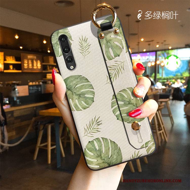 Hülle Huawei P20 Pro Karikatur Stoff Handyhüllen, Case Huawei P20 Pro Kreativ Grün Nette