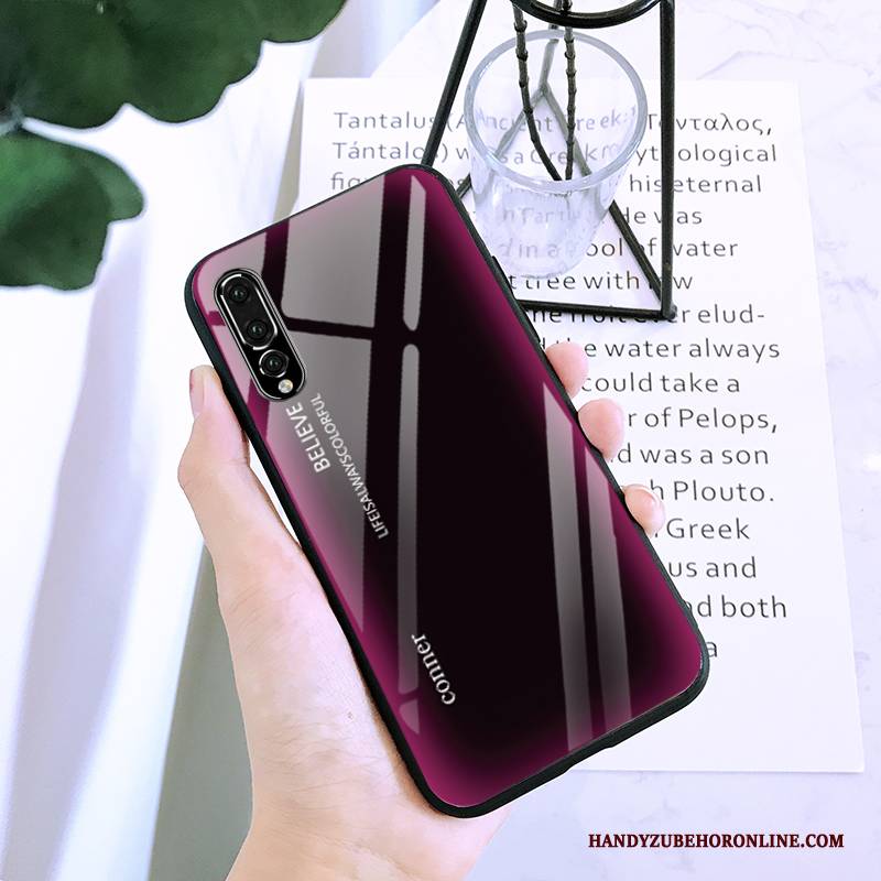 Hülle Huawei P20 Pro Kreativ Glas Rot, Case Huawei P20 Pro Taschen Farbverlauf Schwer