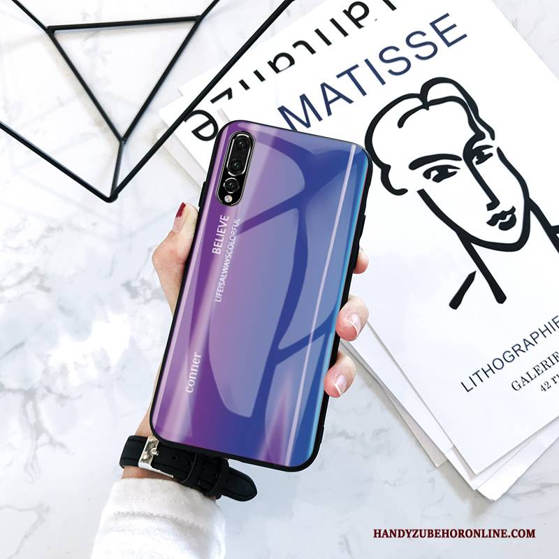 Hülle Huawei P20 Pro Kreativ Glas Rot, Case Huawei P20 Pro Taschen Farbverlauf Schwer