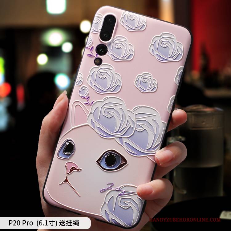 Hülle Huawei P20 Pro Schutz Anti-sturz Nubuck, Case Huawei P20 Pro Karikatur Nette Persönlichkeit