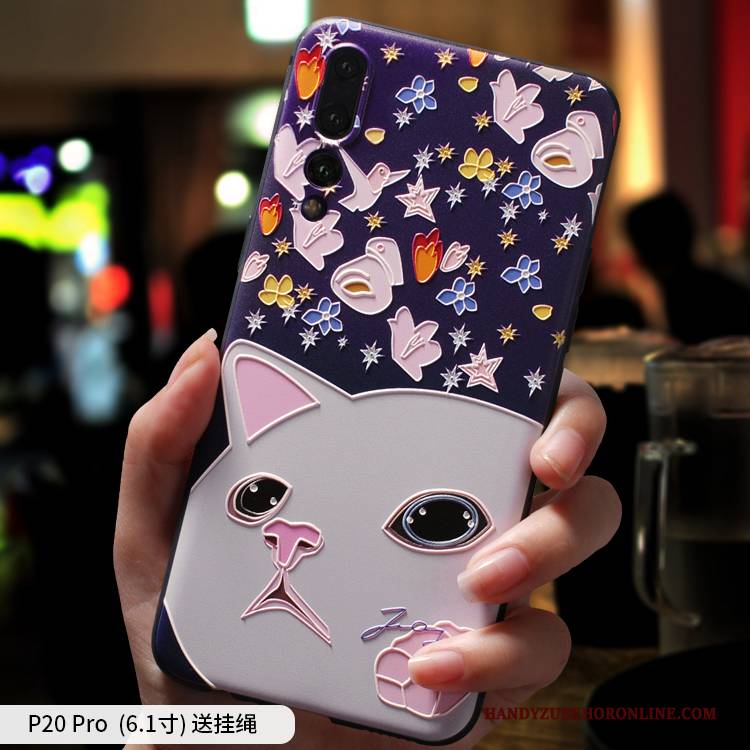 Hülle Huawei P20 Pro Schutz Anti-sturz Nubuck, Case Huawei P20 Pro Karikatur Nette Persönlichkeit