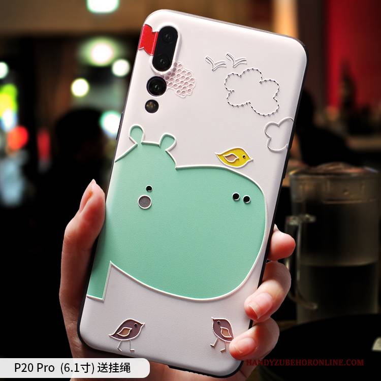 Hülle Huawei P20 Pro Schutz Anti-sturz Nubuck, Case Huawei P20 Pro Karikatur Nette Persönlichkeit