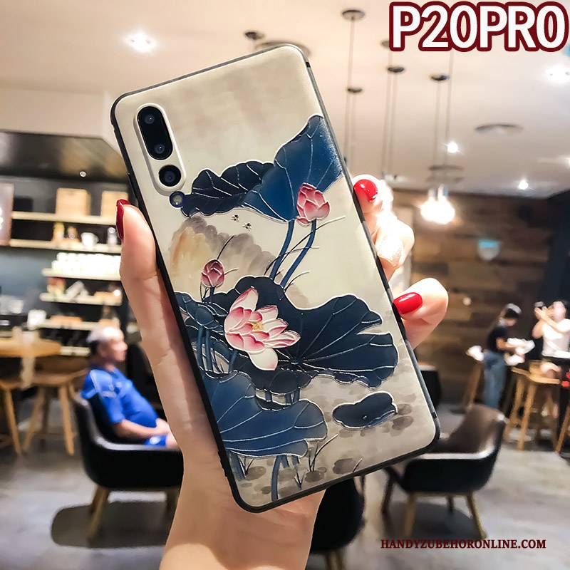 Hülle Huawei P20 Pro Weiche Schlank Blumen, Case Huawei P20 Pro Taschen Handyhüllen Persönlichkeit