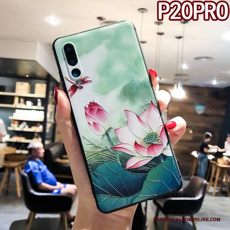 Hülle Huawei P20 Pro Weiche Schlank Blumen, Case Huawei P20 Pro Taschen Handyhüllen Persönlichkeit