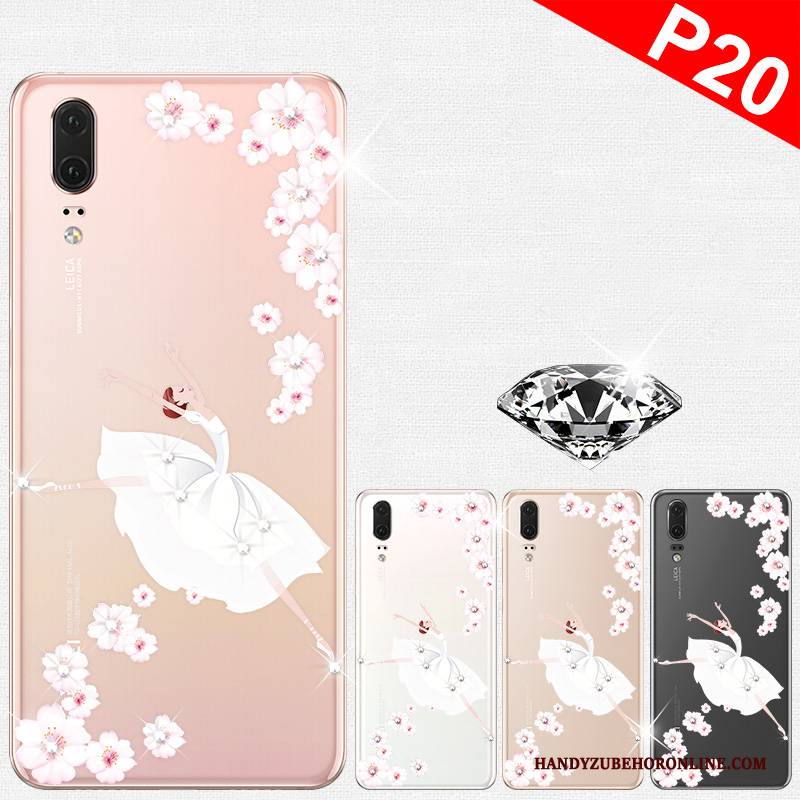 Hülle Huawei P20 Strass Handyhüllen Persönlichkeit, Case Huawei P20 Silikon Anti-sturz Super