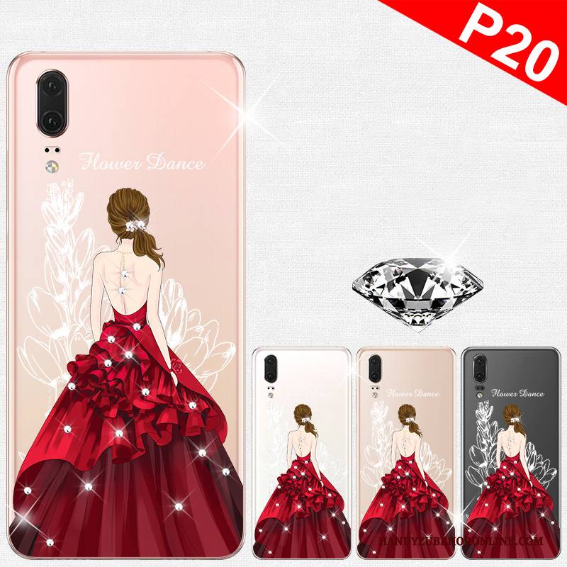 Hülle Huawei P20 Strass Handyhüllen Persönlichkeit, Case Huawei P20 Silikon Anti-sturz Super