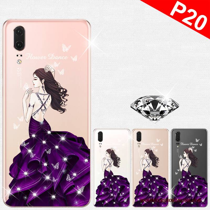 Hülle Huawei P20 Strass Handyhüllen Persönlichkeit, Case Huawei P20 Silikon Anti-sturz Super