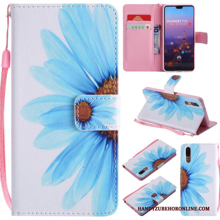 Hülle Huawei P20 Taschen Handyhüllen Anti-sturz, Case Huawei P20 Karikatur Rot