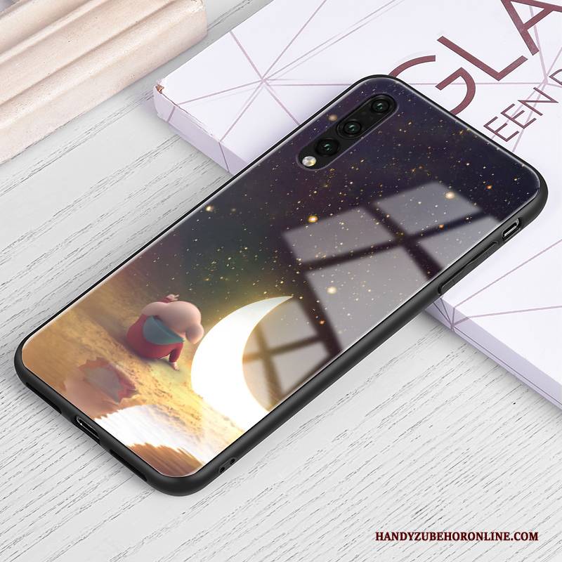 Hülle Huawei P30 Karikatur Neu Einfach, Case Huawei P30 Kreativ Handyhüllen Glas