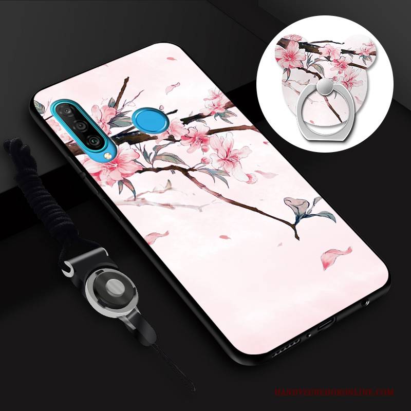 Hülle Huawei P30 Lite Halterung Membran Jugend, Case Huawei P30 Lite Weiche Anti-sturz Rosa