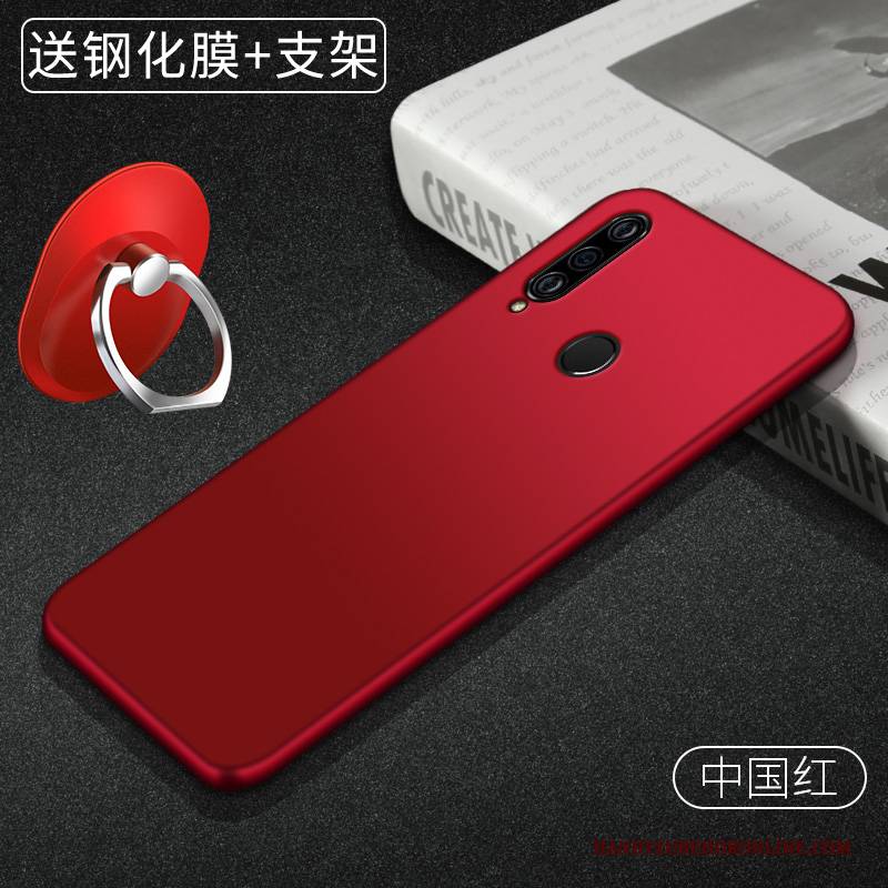 Hülle Huawei P30 Lite Halterung Rot Temperieren, Case Huawei P30 Lite Weiche Handyhüllen Membran