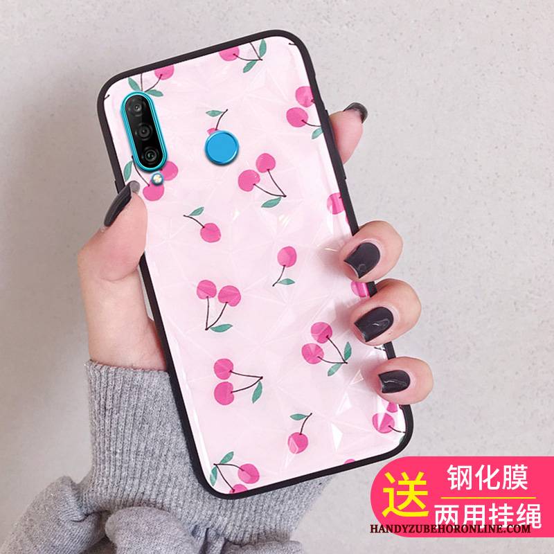 Hülle Huawei P30 Lite Handyhüllen Rot, Case Huawei P30 Lite Trend Membran