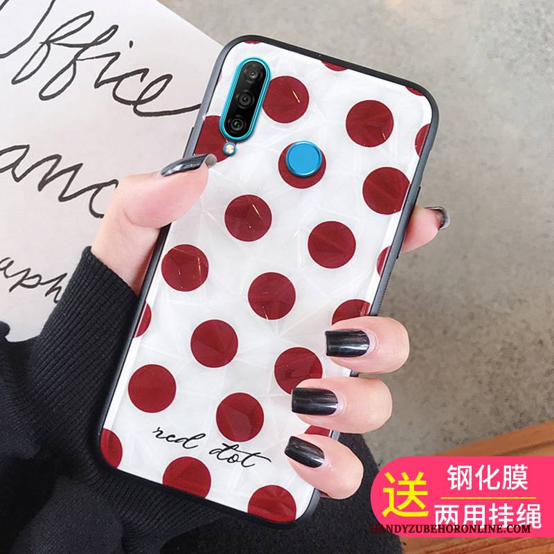 Hülle Huawei P30 Lite Handyhüllen Rot, Case Huawei P30 Lite Trend Membran