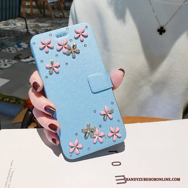 Hülle Huawei P30 Lite Karikatur Hängende Verzierungen Trendmarke, Case Huawei P30 Lite Lederhülle Blau Anti-sturz