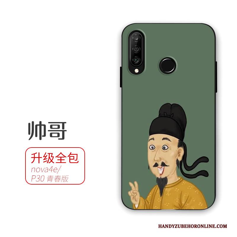 Hülle Huawei P30 Lite Kreativ Handyhüllen Persönlichkeit, Case Huawei P30 Lite Weiche Gelb Liebhaber