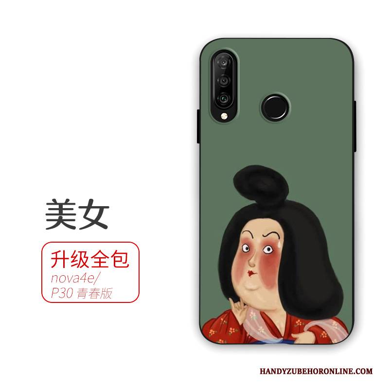 Hülle Huawei P30 Lite Kreativ Handyhüllen Persönlichkeit, Case Huawei P30 Lite Weiche Gelb Liebhaber