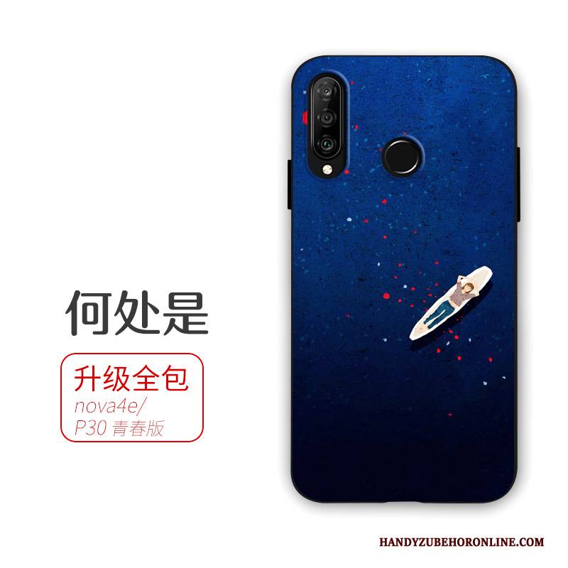 Hülle Huawei P30 Lite Kreativ Handyhüllen Persönlichkeit, Case Huawei P30 Lite Weiche Gelb Liebhaber