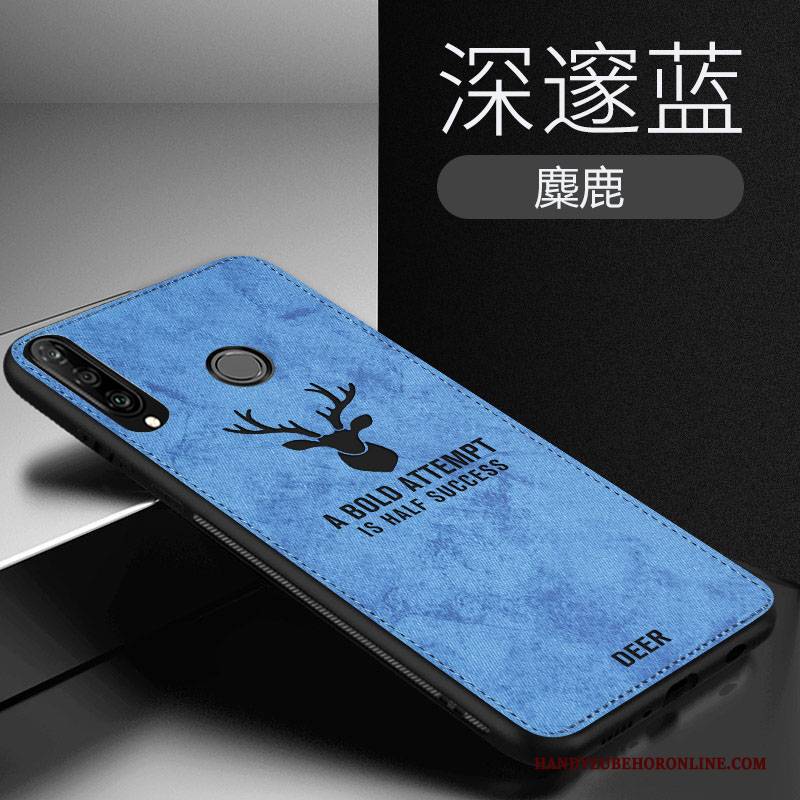 Hülle Huawei P30 Lite Kreativ Membran Handyhüllen, Case Huawei P30 Lite Schutz Anti-sturz Elch