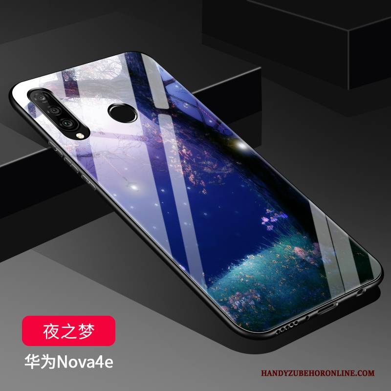 Hülle Huawei P30 Lite Schutz Handyhüllen Schwarz, Case Huawei P30 Lite Taschen Glas