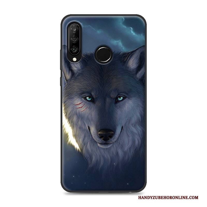 Hülle Huawei P30 Lite Schutz Persönlichkeit Katzen, Case Huawei P30 Lite Kreativ Reichtum Handyhüllen