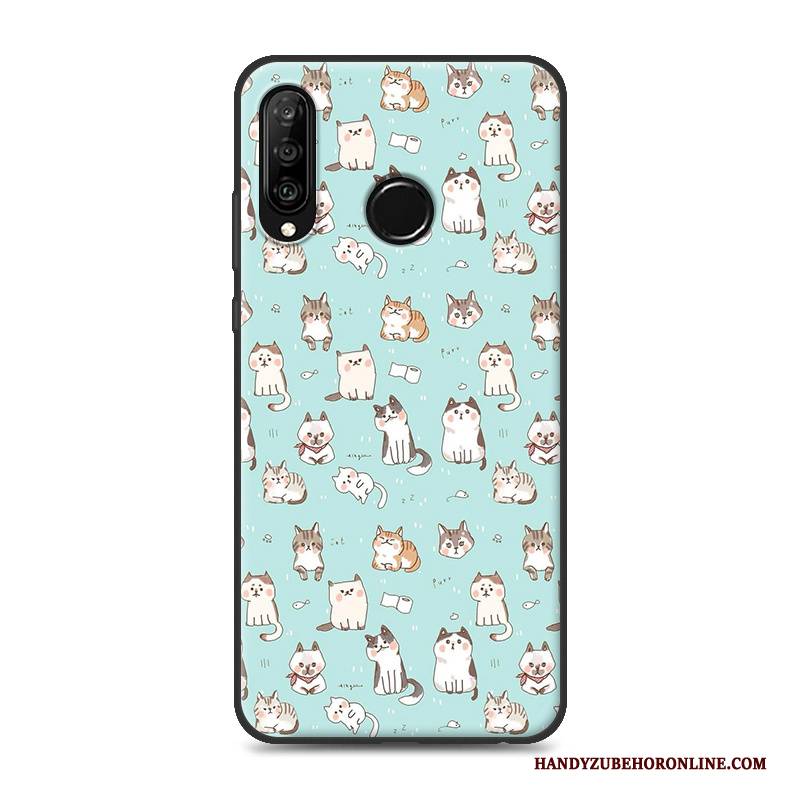 Hülle Huawei P30 Lite Schutz Persönlichkeit Katzen, Case Huawei P30 Lite Kreativ Reichtum Handyhüllen