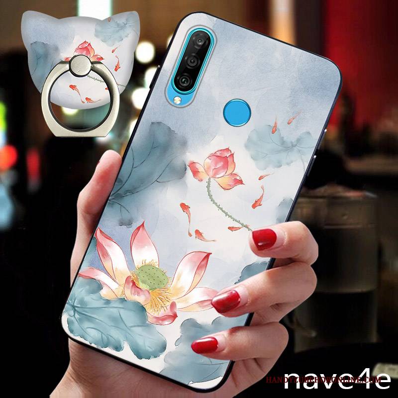 Hülle Huawei P30 Lite Silikon Blau Handyhüllen, Case Huawei P30 Lite Weiche Persönlichkeit Trendmarke