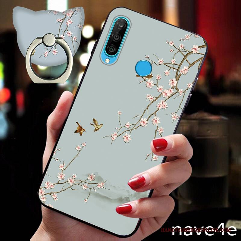 Hülle Huawei P30 Lite Silikon Blau Handyhüllen, Case Huawei P30 Lite Weiche Persönlichkeit Trendmarke