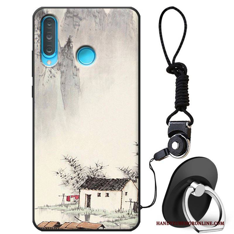 Hülle Huawei P30 Lite Silikon Handyhüllen Grau, Case Huawei P30 Lite Schutz