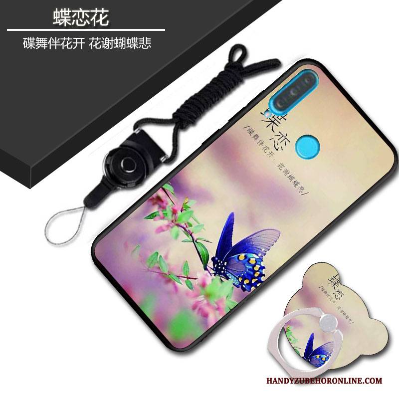 Hülle Huawei P30 Lite Taschen Nubuck Rosa, Case Huawei P30 Lite Karikatur Handyhüllen Persönlichkeit