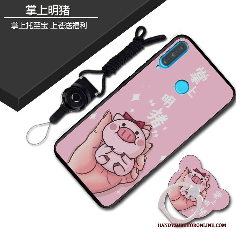 Hülle Huawei P30 Lite Taschen Nubuck Rosa, Case Huawei P30 Lite Karikatur Handyhüllen Persönlichkeit