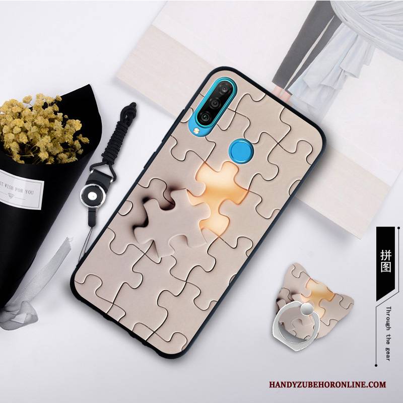 Hülle Huawei P30 Lite Weiche Grau Trend, Case Huawei P30 Lite Kreativ Handyhüllen Anti-sturz